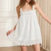 Women's White Dress Front Tie Bow